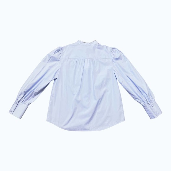 Derek Lam 10 Crosby NWT Zoe Pale Blue Button Down Shirt 14 - Picture 5 of 7